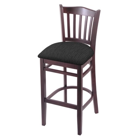 Holland Bar Stool Co 30" Bar Stool, Dark Cherry Finish, Graph Coal Seat 312030DC018